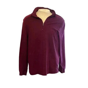Sadle bred shirt long sleeve flex carbon maroon zip neck size medium